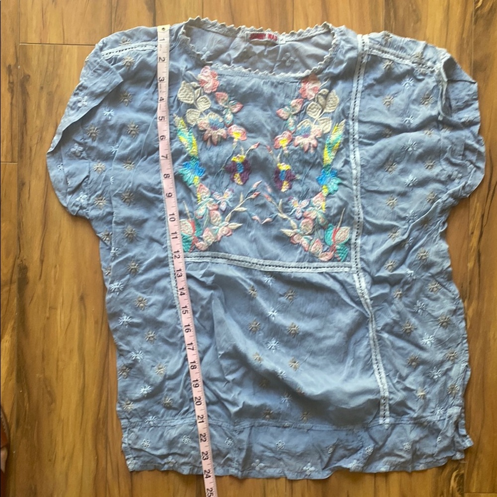 Johnny Was Embroidered Rayon Top